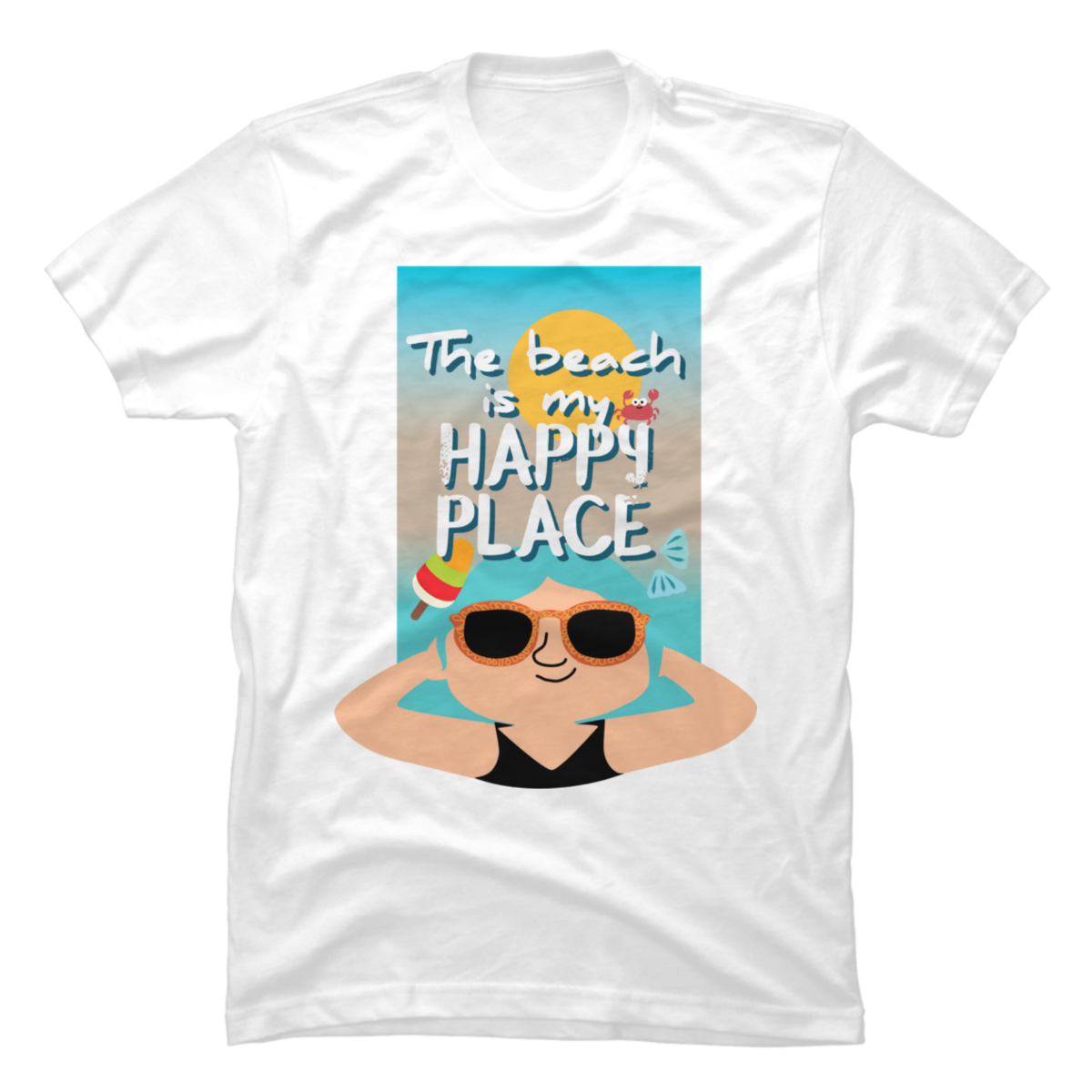the beach is my happy place t shirt the beach is my happy place t shirt